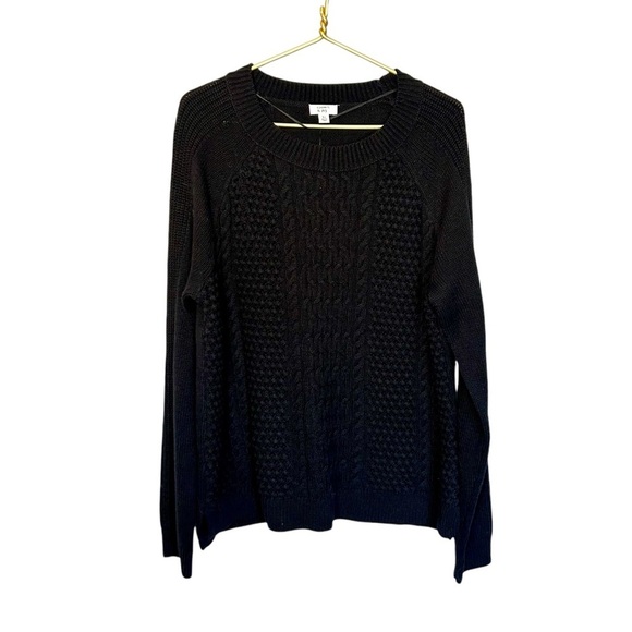 NWT Crown & Ivy Navy Blue Cable Knit Sweater Size XL Extra Large - Picture 1 of 4